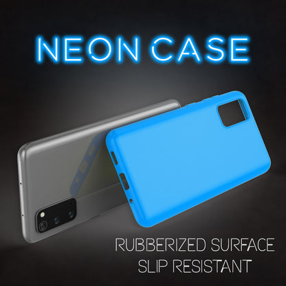 NALIA Neon Silikonhülle für Samsung Galaxy S20 – Soft-Touch & Signal-Neon – NEONSHOCK (Matte Schutzhülle) – Marke aus Berlin