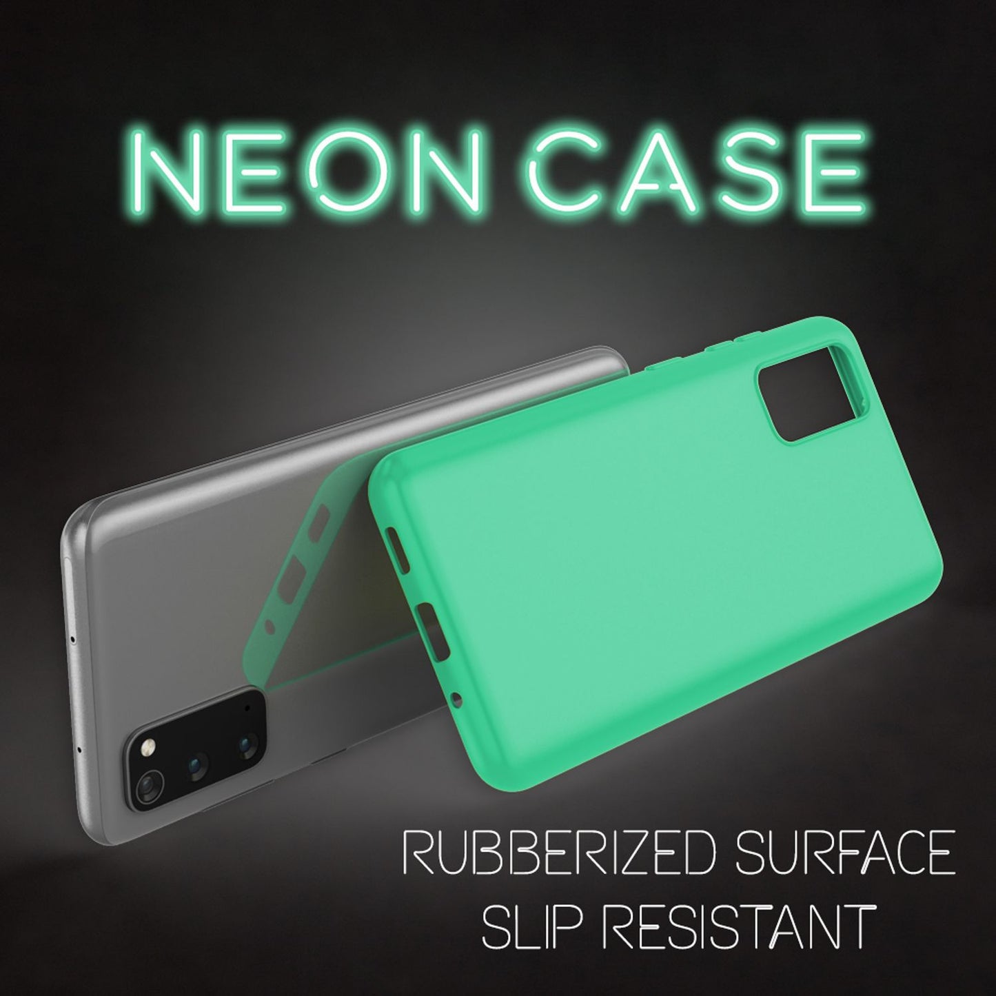 NALIA Neon Silikonhülle für Samsung Galaxy S20 – Soft-Touch & Signal-Neon – NEONSHOCK (Matte Schutzhülle) – Marke aus Berlin