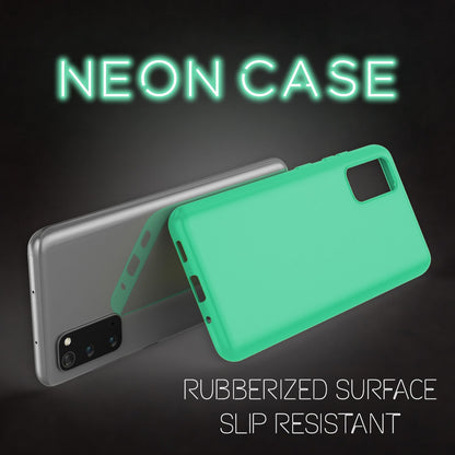 NALIA Neon Silikonhülle für Samsung Galaxy S20 – Soft-Touch & Signal-Neon – NEONSHOCK (Matte Schutzhülle) – Marke aus Berlin