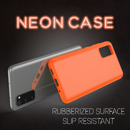 NALIA Neon Silikonhülle für Samsung Galaxy S20 – Soft-Touch & Signal-Neon – NEONSHOCK (Matte Schutzhülle) – Marke aus Berlin