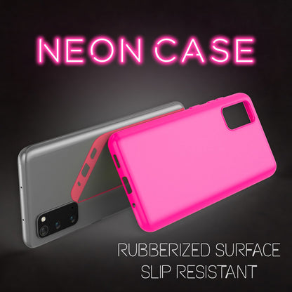 NALIA Neon Silikonhülle für Samsung Galaxy S20 – Soft-Touch & Signal-Neon – NEONSHOCK (Matte Schutzhülle) – Marke aus Berlin
