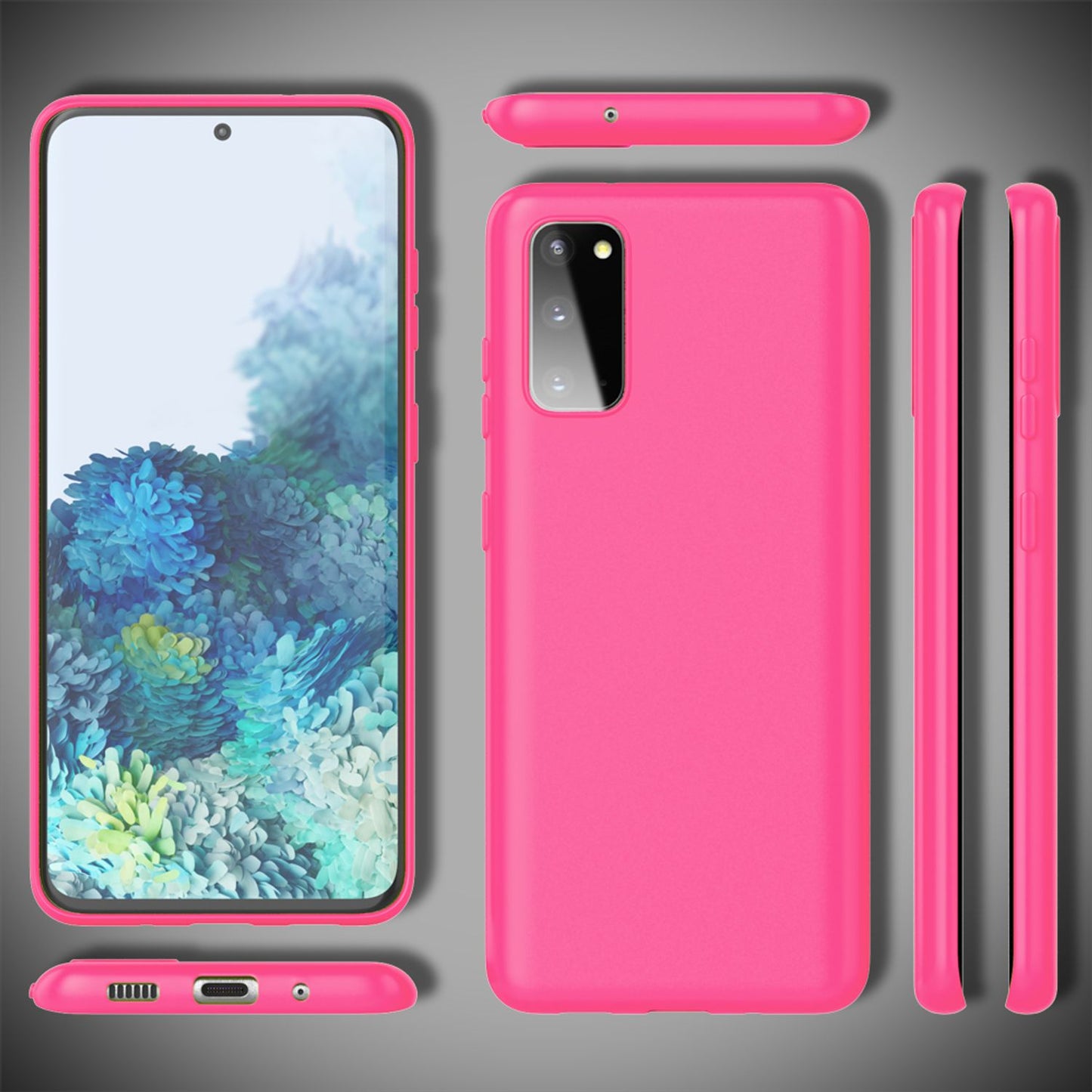 NALIA Neon Silikonhülle für Samsung Galaxy S20 – Soft-Touch & Signal-Neon – NEONSHOCK (Matte Schutzhülle) – Marke aus Berlin