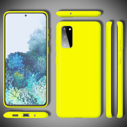 NALIA Neon Silikonhülle für Samsung Galaxy S20 – Soft-Touch & Signal-Neon – NEONSHOCK (Matte Schutzhülle) – Marke aus Berlin