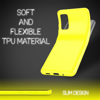 NALIA Neon Silikonhülle für Samsung Galaxy S20 – Soft-Touch & Signal-Neon – NEONSHOCK (Matte Schutzhülle) – Marke aus Berlin