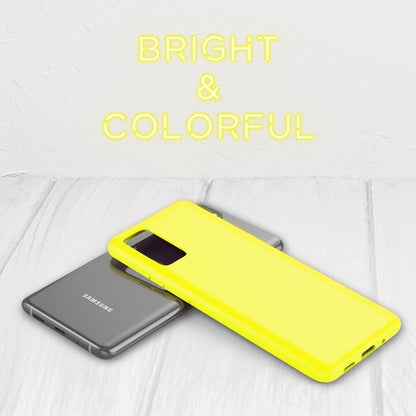 NALIA Neon Silikonhülle für Samsung Galaxy S20 – Soft-Touch & Signal-Neon – NEONSHOCK (Matte Schutzhülle) – Marke aus Berlin