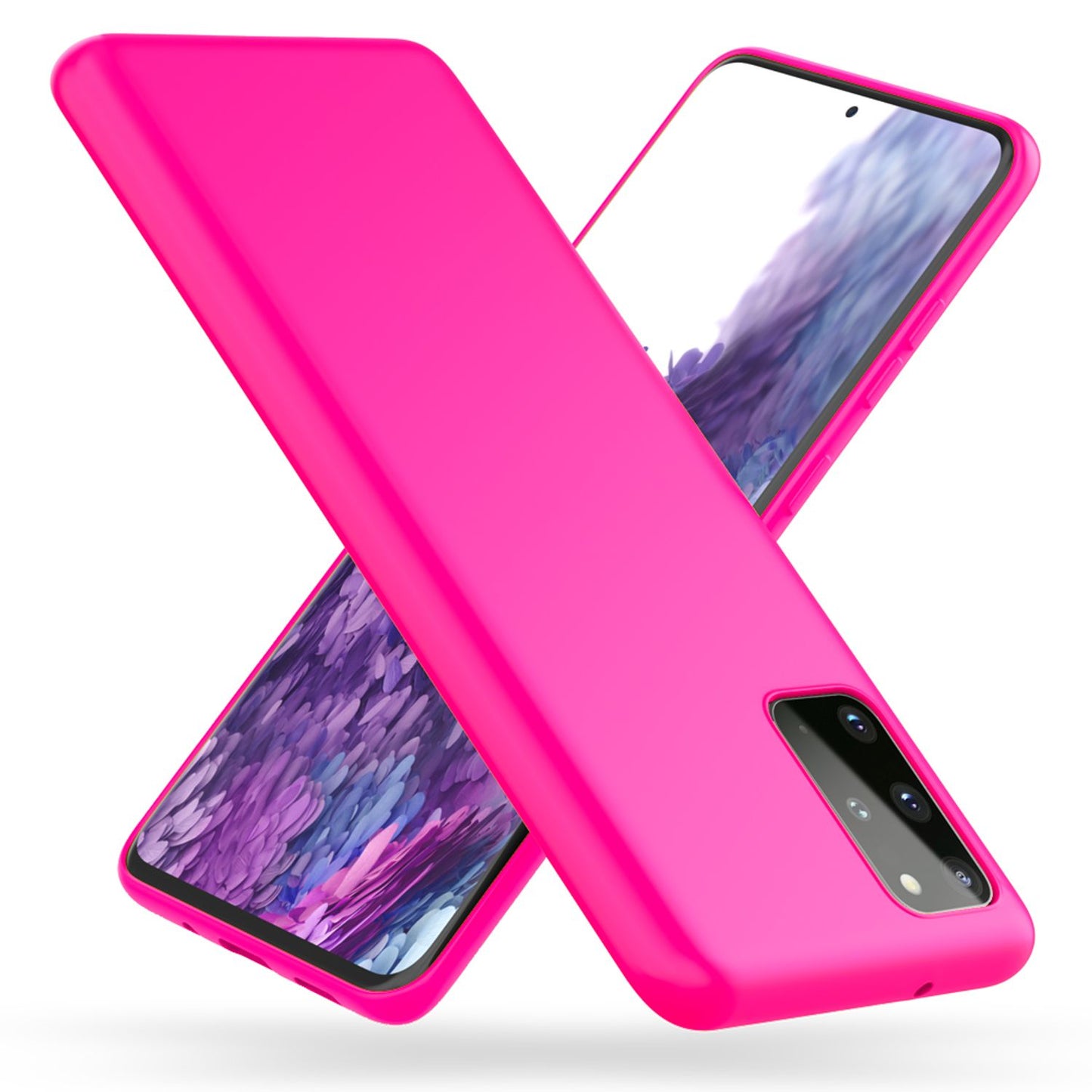 NALIA Neon Silikonhülle für Samsung Galaxy S20 Plus – Soft-Touch & Signal-Neon – NEONSHOCK (Matte Schutzhülle) – Marke aus Berlin