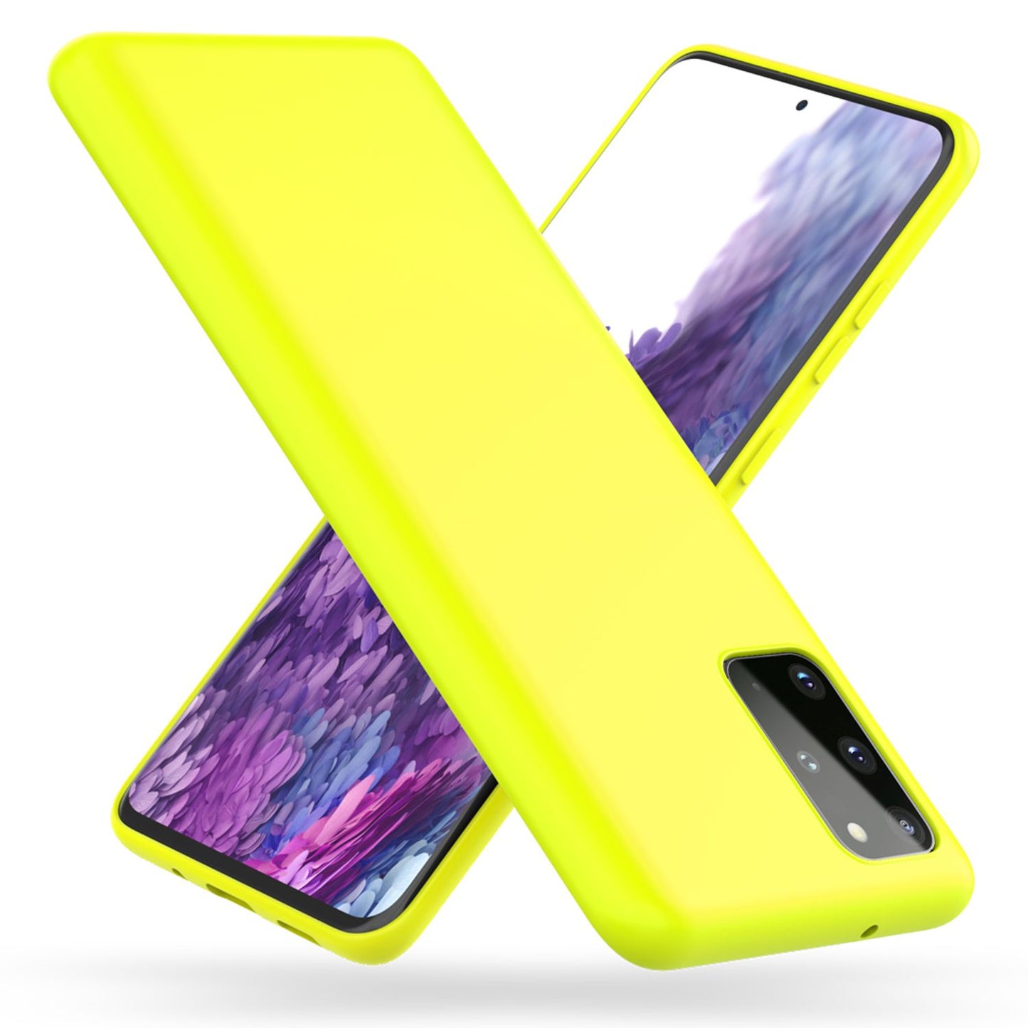 NALIA Neon Silikonhülle für Samsung Galaxy S20 Plus – Soft-Touch & Signal-Neon – NEONSHOCK (Matte Schutzhülle) – Marke aus Berlin