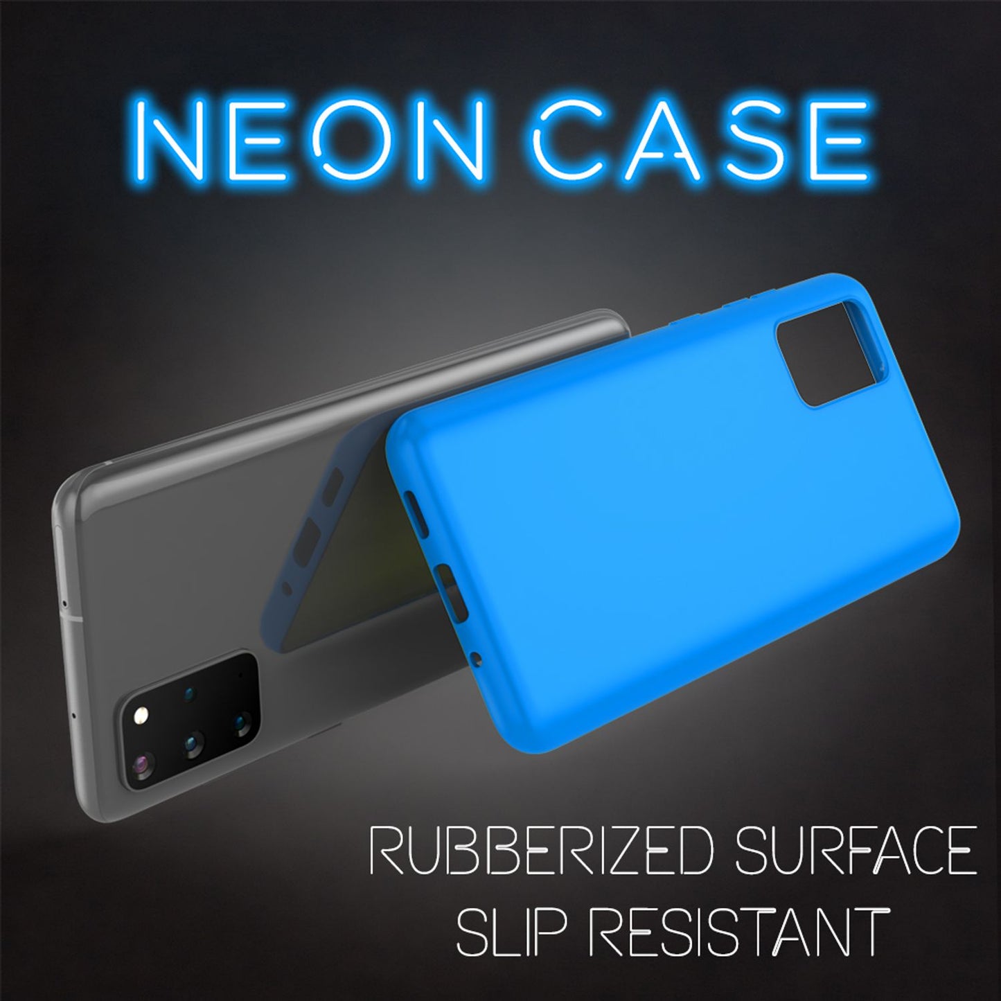 NALIA Neon Silikonhülle für Samsung Galaxy S20 Plus – Soft-Touch & Signal-Neon – NEONSHOCK (Matte Schutzhülle) – Marke aus Berlin