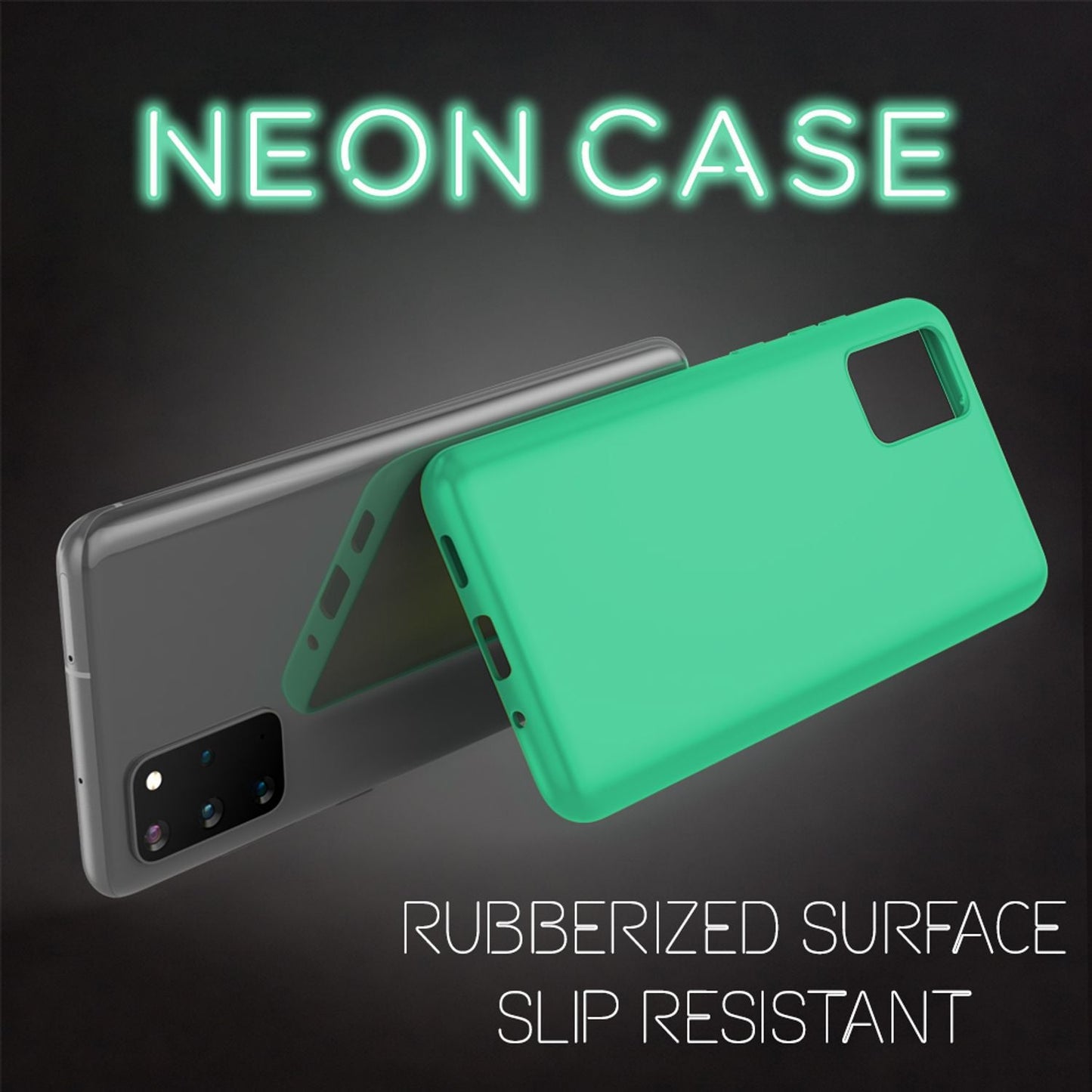 NALIA Neon Silikonhülle für Samsung Galaxy S20 Plus – Soft-Touch & Signal-Neon – NEONSHOCK (Matte Schutzhülle) – Marke aus Berlin