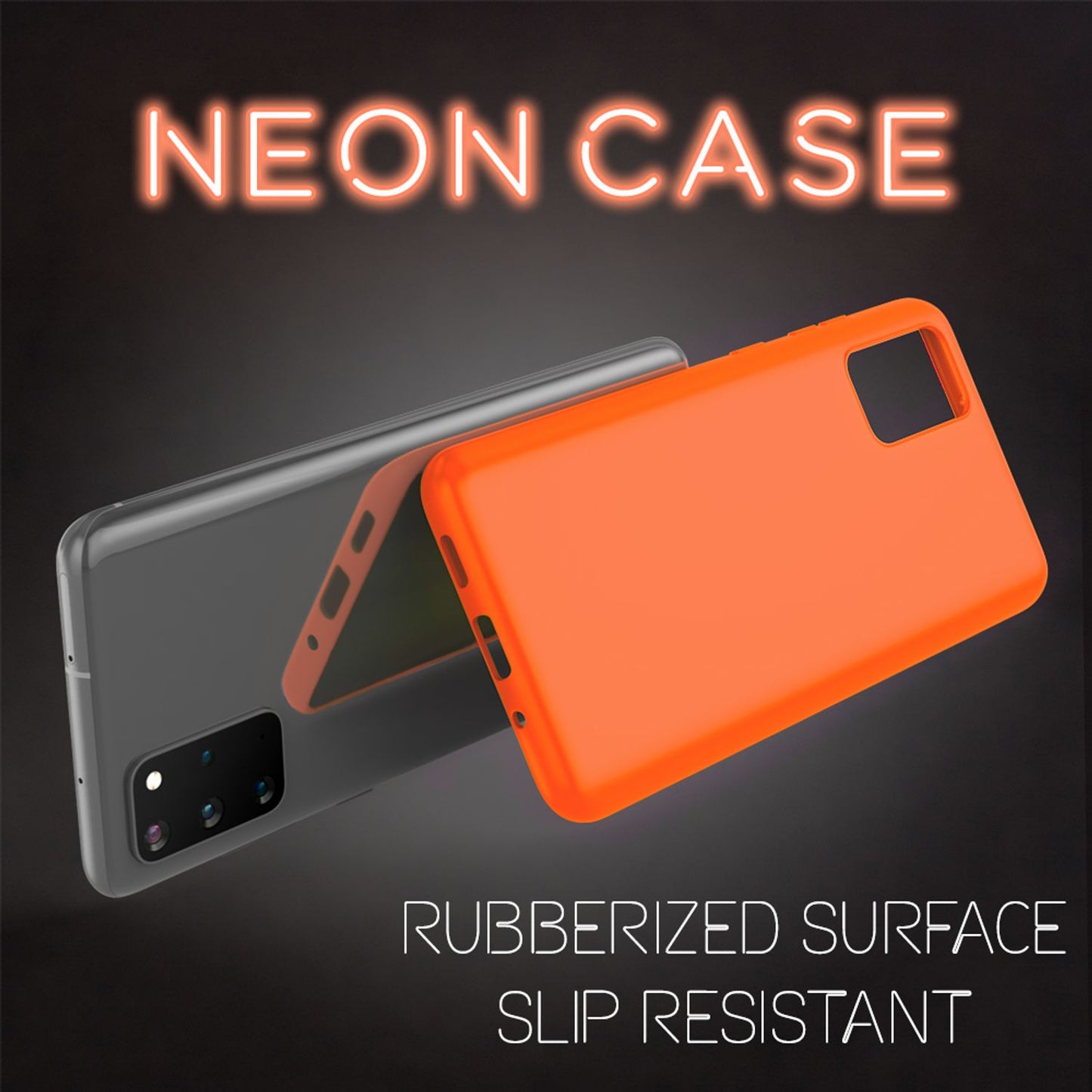 NALIA Neon Silikonhülle für Samsung Galaxy S20 Plus – Soft-Touch & Signal-Neon – NEONSHOCK (Matte Schutzhülle) – Marke aus Berlin