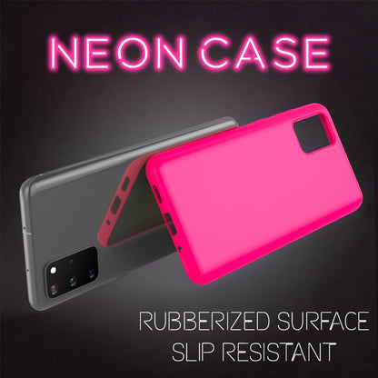 NALIA Neon Silikonhülle für Samsung Galaxy S20 Plus – Soft-Touch & Signal-Neon – NEONSHOCK (Matte Schutzhülle) – Marke aus Berlin