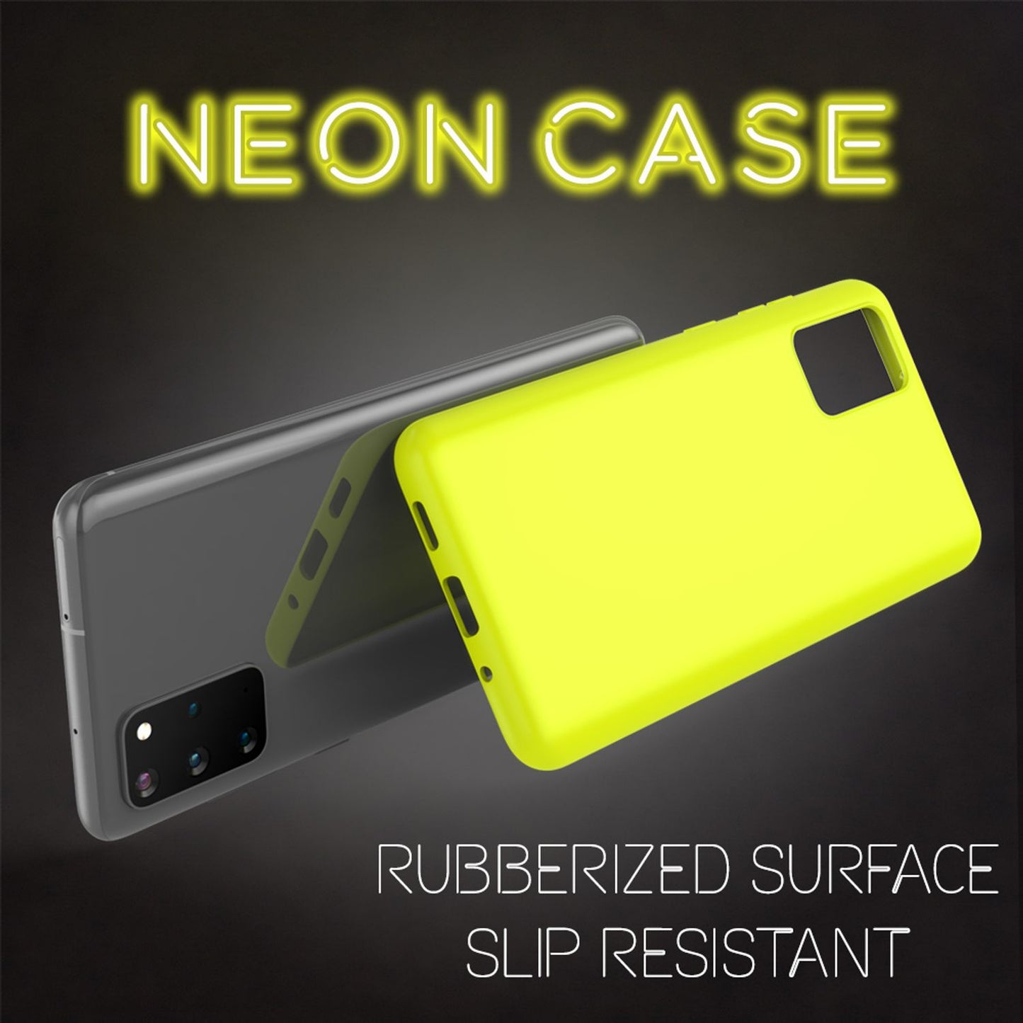 NALIA Neon Silikonhülle für Samsung Galaxy S20 Plus – Soft-Touch & Signal-Neon – NEONSHOCK (Matte Schutzhülle) – Marke aus Berlin