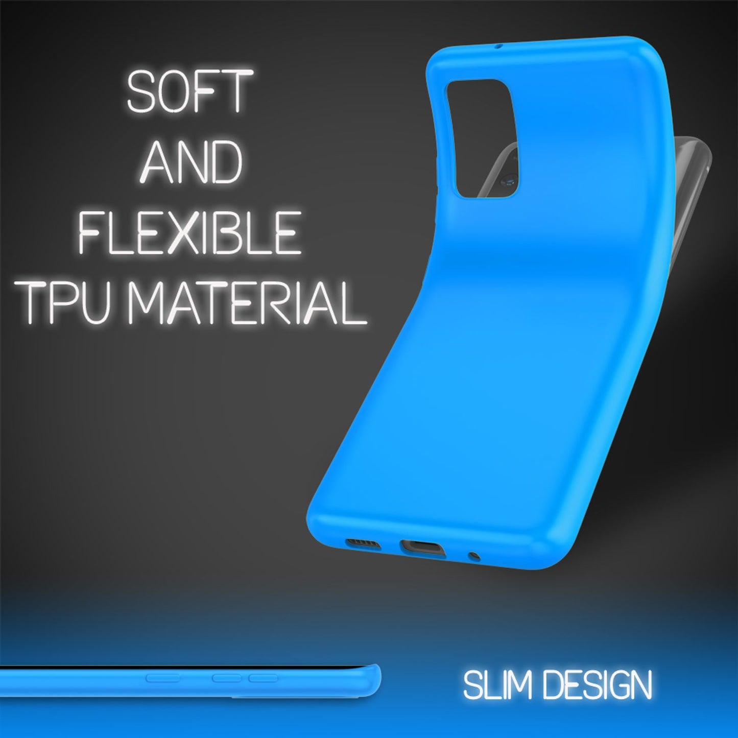 NALIA Neon Silikonhülle für Samsung Galaxy S20 Plus – Soft-Touch & Signal-Neon – NEONSHOCK (Matte Schutzhülle) – Marke aus Berlin