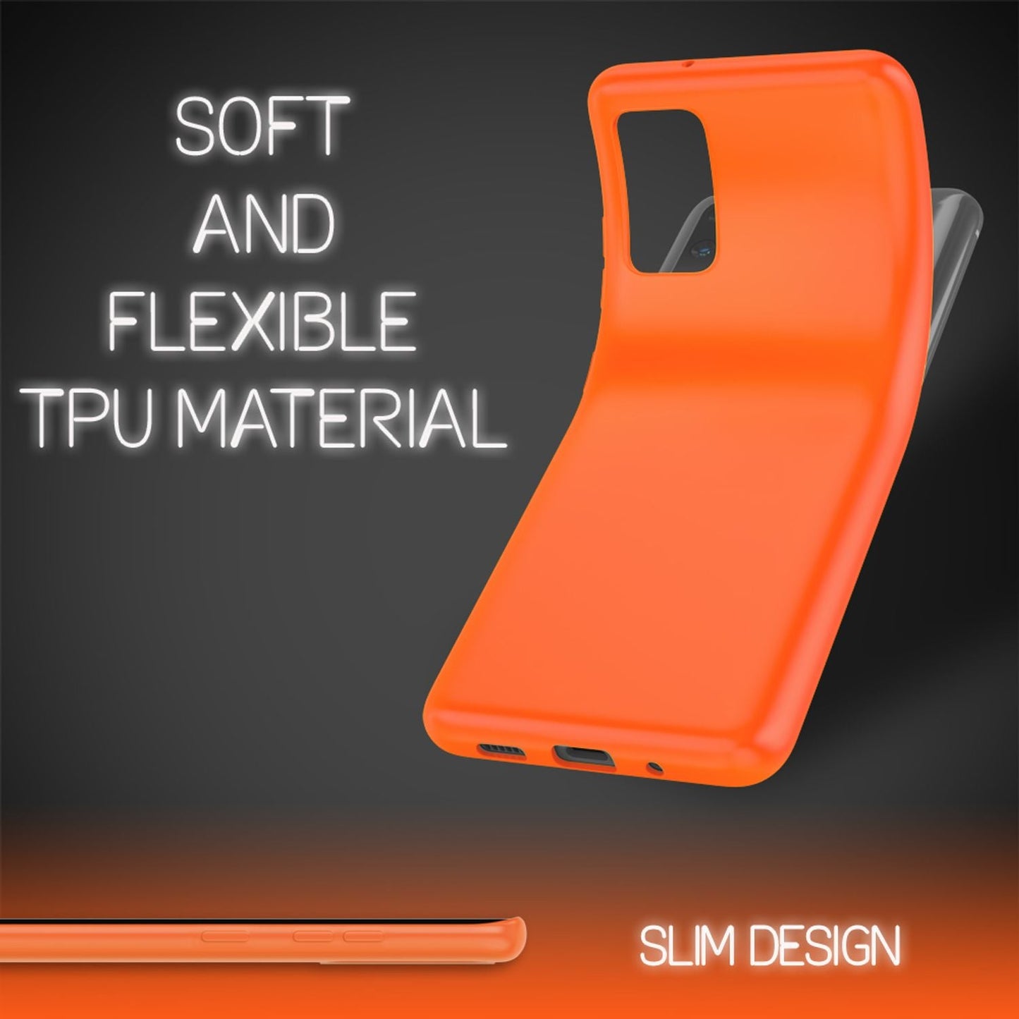 NALIA Neon Silikonhülle für Samsung Galaxy S20 Plus – Soft-Touch & Signal-Neon – NEONSHOCK (Matte Schutzhülle) – Marke aus Berlin