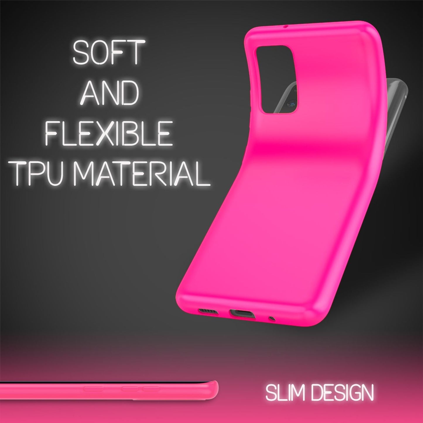 NALIA Neon Silikonhülle für Samsung Galaxy S20 Plus – Soft-Touch & Signal-Neon – NEONSHOCK (Matte Schutzhülle) – Marke aus Berlin