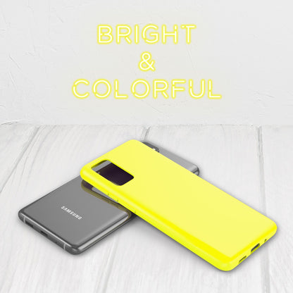 NALIA Neon Silikonhülle für Samsung Galaxy S20 Plus – Soft-Touch & Signal-Neon – NEONSHOCK (Matte Schutzhülle) – Marke aus Berlin