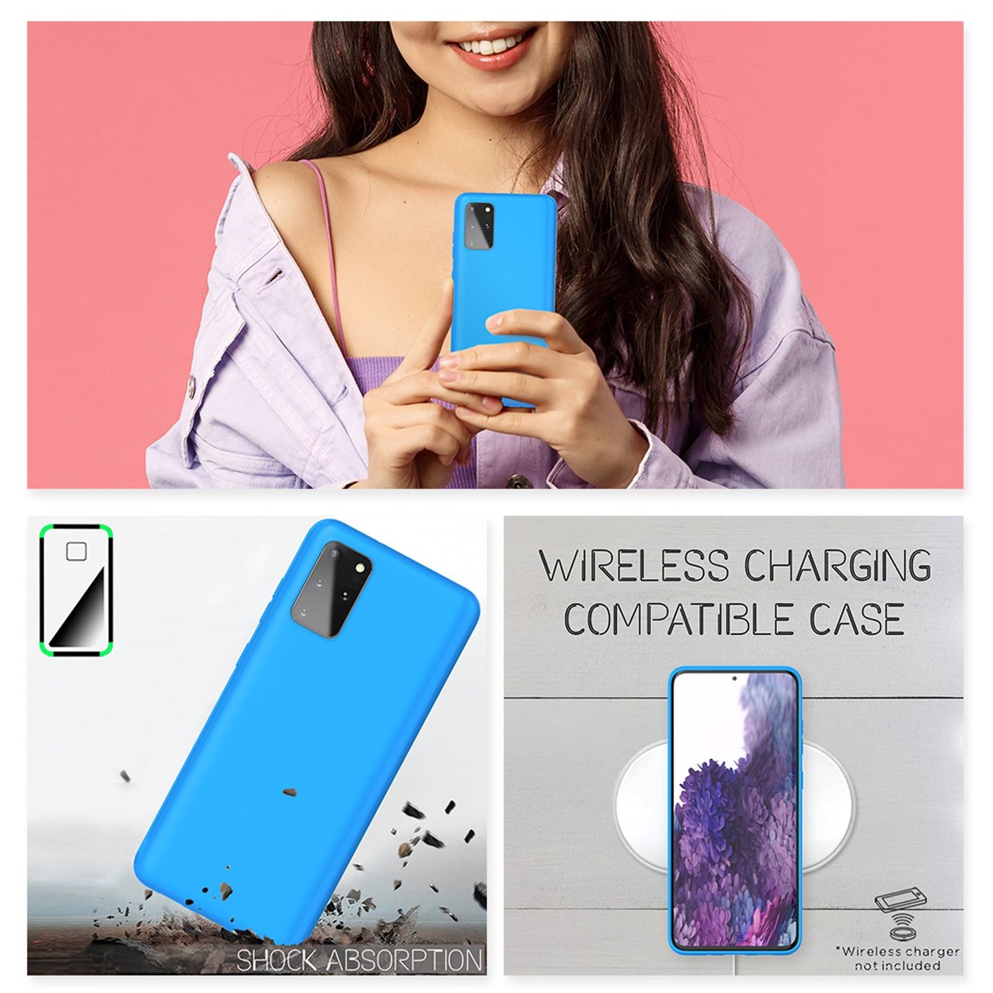 NALIA Neon Silikonhülle für Samsung Galaxy S20 Plus – Soft-Touch & Signal-Neon – NEONSHOCK (Matte Schutzhülle) – Marke aus Berlin
