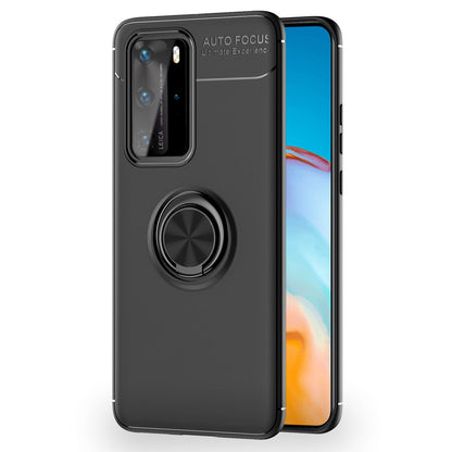 NALIA Ringhülle für Huawei P40 Pro – Ring-Ständer 360° & für Magnet-Halter – GRIP360 (Mattiertes Silikon Case) – Marke aus Berlin