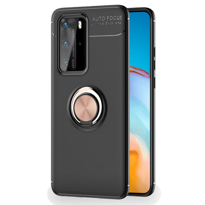 NALIA Ringhülle für Huawei P40 Pro – Ring-Ständer 360° & für Magnet-Halter – GRIP360 (Mattiertes Silikon Case) – Marke aus Berlin
