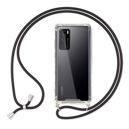 NALIA Handykette für Huawei P40 – Transparentes Hybrid-Case & Band – HANGIT (Anti-Gelb Rückseite & Verstellbar) – Marke aus Berlin