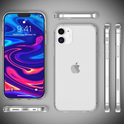 NALIA Transparente Silikonhülle für iPhone 12 Mini – Anti-Gelb & Rutschfest – GLAZE (Handyhülle Kristallklar, Schlank & Stoßfest) – Marke aus Berlin