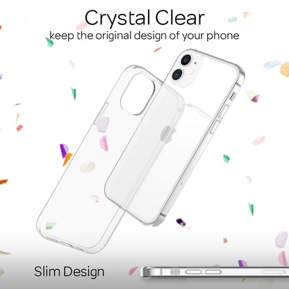 NALIA Transparente Silikonhülle für iPhone 12 Mini – Anti-Gelb & Rutschfest – GLAZE (Handyhülle Kristallklar, Schlank & Stoßfest) – Marke aus Berlin