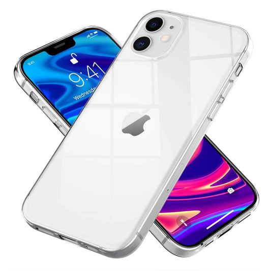 NALIA Transparente Silikonhülle für iPhone 12 / 12 Pro – Anti-Gelb & Rutschfest – GLAZE (Handyhülle Kristallklar, Schlank & Stoßfest) – Marke aus Berlin