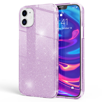 NALIA Glitzerhülle für iPhone 12 Mini – Funkelnder Glitzer-Look & Grip – SHINEPOP (Silikon Case) – Marke aus Berlin