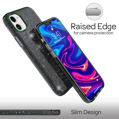 NALIA Glitzerhülle für iPhone 12 Mini – Funkelnder Glitzer-Look & Grip – SHINEPOP (Silikon Case) – Marke aus Berlin