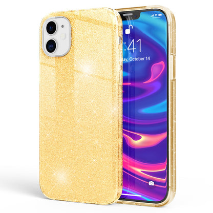 NALIA Glitzerhülle für iPhone 12 / 12 Pro – Funkelnder Glitzer-Look & Grip – SHINEPOP (Silikon Case) – Marke aus Berlin