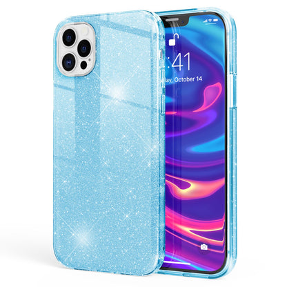 NALIA Glitzerhülle für iPhone 12 Pro Max – Funkelnder Glitzer-Look & Grip – SHINEPOP (Silikon Case) – Marke aus Berlin