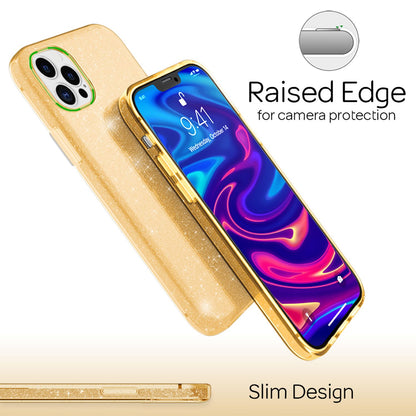 NALIA Glitzerhülle für iPhone 12 Pro Max – Funkelnder Glitzer-Look & Grip – SHINEPOP (Silikon Case) – Marke aus Berlin