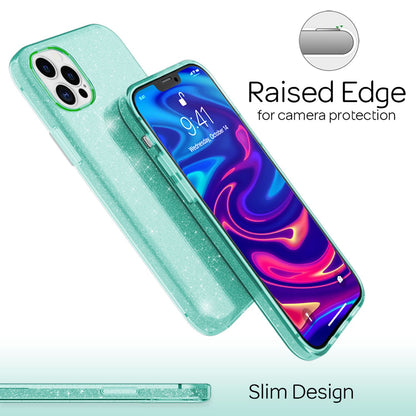 NALIA Glitzerhülle für iPhone 12 Pro Max – Funkelnder Glitzer-Look & Grip – SHINEPOP (Silikon Case) – Marke aus Berlin