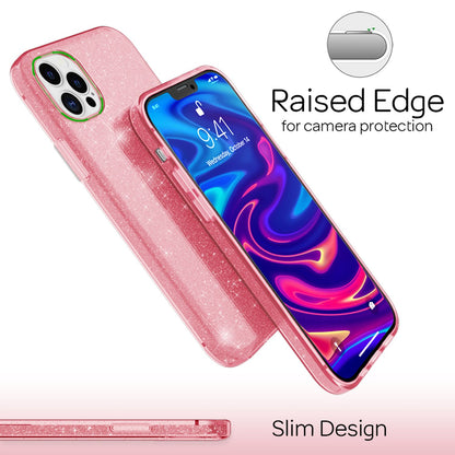NALIA Glitzerhülle für iPhone 12 Pro Max – Funkelnder Glitzer-Look & Grip – SHINEPOP (Silikon Case) – Marke aus Berlin