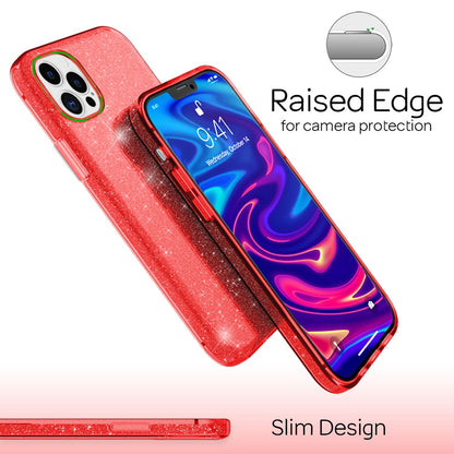 NALIA Glitzerhülle für iPhone 12 Pro Max – Funkelnder Glitzer-Look & Grip – SHINEPOP (Silikon Case) – Marke aus Berlin