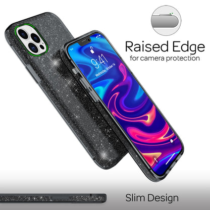 NALIA Glitzerhülle für iPhone 12 Pro Max – Funkelnder Glitzer-Look & Grip – SHINEPOP (Silikon Case) – Marke aus Berlin