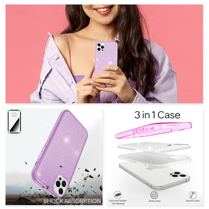 NALIA Glitzerhülle für iPhone 12 Pro Max – Funkelnder Glitzer-Look & Grip – SHINEPOP (Silikon Case) – Marke aus Berlin