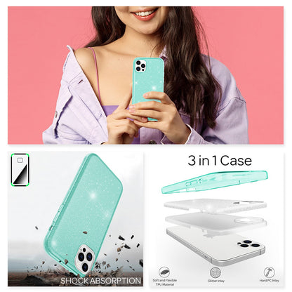 NALIA Glitzerhülle für iPhone 12 Pro Max – Funkelnder Glitzer-Look & Grip – SHINEPOP (Silikon Case) – Marke aus Berlin