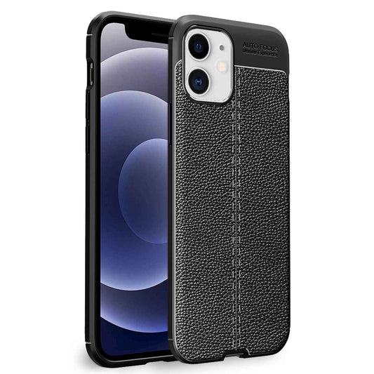 NALIA Leder-Optik Silikon Case für iPhone 12 Mini – Griffig & Matt – BARRON Handyhülle (Anti-Fingerprint, Stoßfest & Robust) – Marke aus Berlin