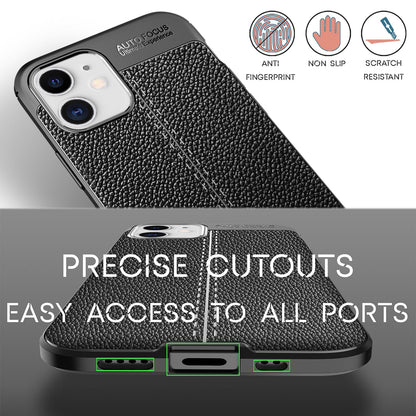 NALIA Leder-Optik Silikon Case für iPhone 12 Mini – Griffig & Matt – BARRON Handyhülle (Anti-Fingerprint, Stoßfest & Robust) – Marke aus Berlin