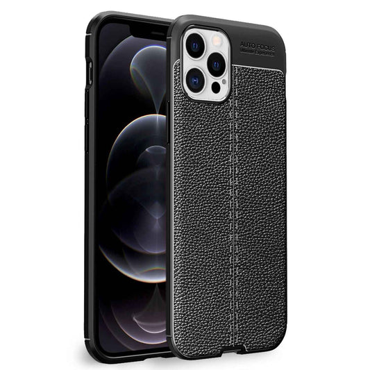 NALIA Leder-Optik Silikon Case für iPhone 12 Pro Max – Griffig & Matt – BARRON Handyhülle (Anti-Fingerprint, Stoßfest & Robust) – Marke aus Berlin