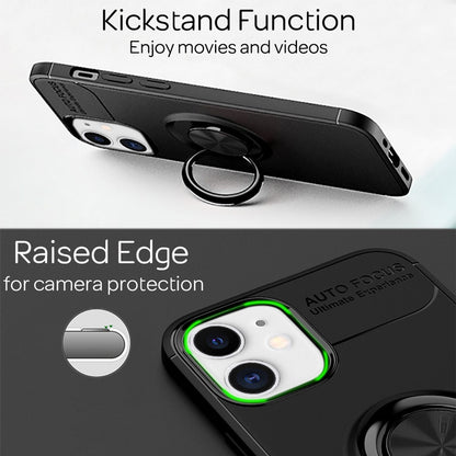 NALIA Ringhülle für iPhone 12 Mini – Ring-Ständer 360° & für Magnet-Halter – GRIP360 (Mattiertes Silikon Case) – Marke aus Berlin