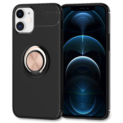 NALIA Ringhülle für iPhone 12 / 12 Pro – Ring-Ständer 360° & für Magnet-Halter – GRIP360 (Mattiertes Silikon Case) – Marke aus Berlin