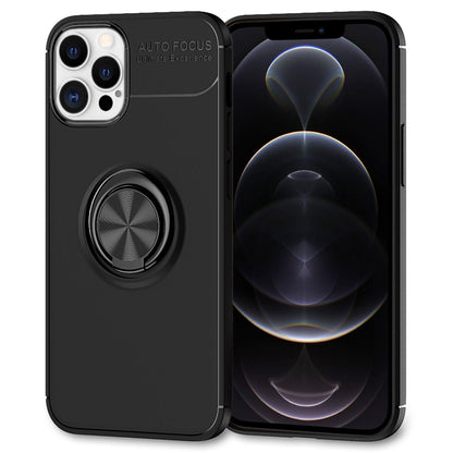 NALIA Ringhülle für iPhone 12 Pro Max – Ring-Ständer 360° & für Magnet-Halter – GRIP360 (Mattiertes Silikon Case) – Marke aus Berlin