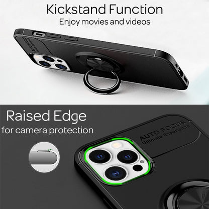 NALIA Ringhülle für iPhone 12 Pro Max – Ring-Ständer 360° & für Magnet-Halter – GRIP360 (Mattiertes Silikon Case) – Marke aus Berlin