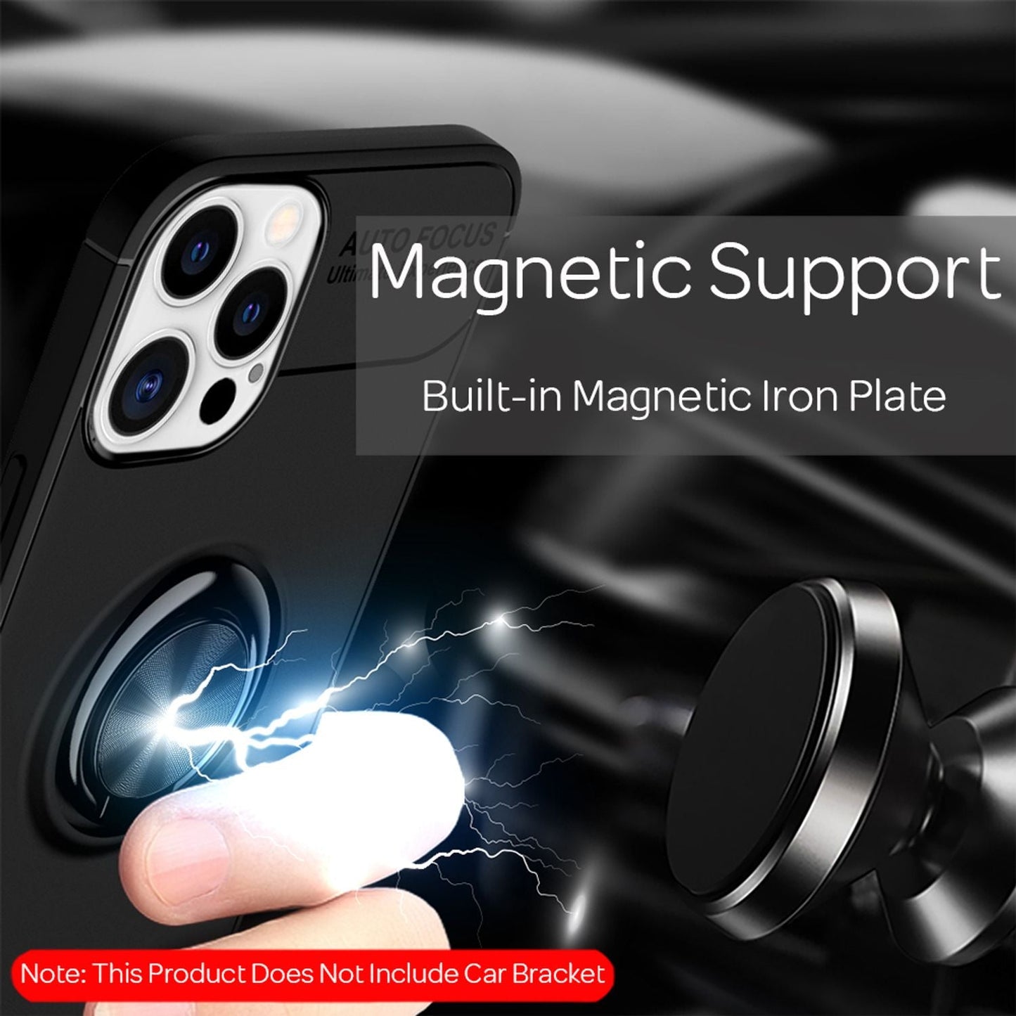 NALIA Ringhülle für iPhone 12 Pro Max – Ring-Ständer 360° & für Magnet-Halter – GRIP360 (Mattiertes Silikon Case) – Marke aus Berlin