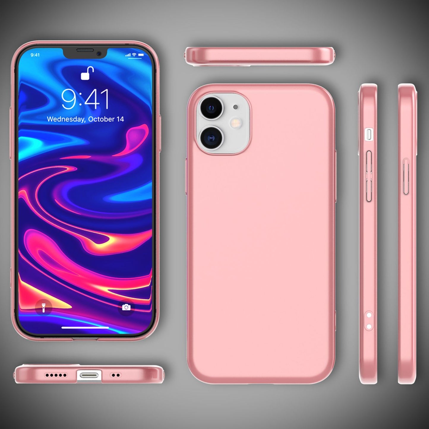 NALIA Ultra Slim Hardcase für iPhone 12 Mini – Anti-Fingerabdruck & 0.5mm Dünn – PUREFIT (Matt & Leicht) – Marke aus Berlin