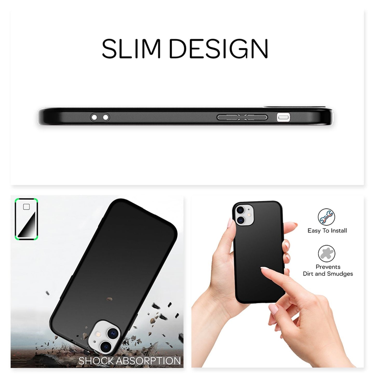 NALIA Ultra Slim Hardcase für iPhone 12 / 12 Pro – Anti-Fingerabdruck & 0.5mm Dünn – PUREFIT (Matt & Leicht) – Marke aus Berlin