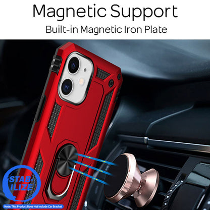 NALIA Panzerhülle für iPhone 12 / 12 Pro – Ring-Ständer 360° & Magnet-Halterung Kompatibel – RINGDEFEND (Stoßfestes Outdoor Case) – Marke aus Berlin