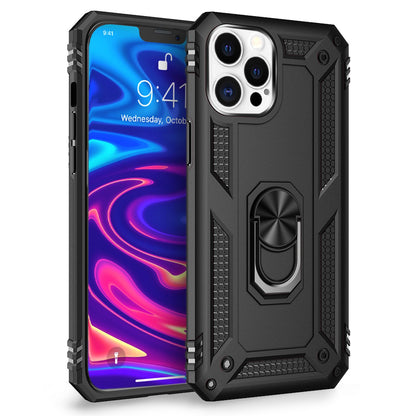 NALIA Panzerhülle für iPhone 12 Pro Max – Ring-Ständer 360° & Magnet-Halterung Kompatibel – RINGDEFEND (Stoßfestes Outdoor Case) – Marke aus Berlin